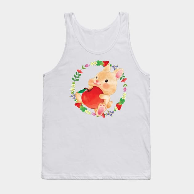 Apple Bunny White Tank Top by Anicue